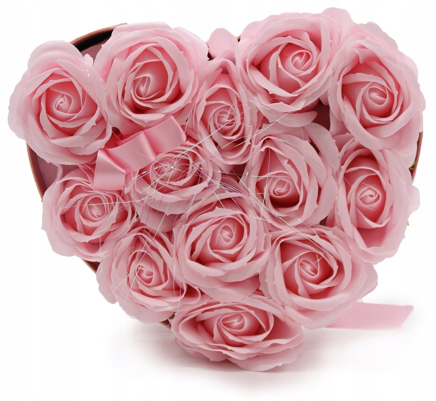 Flower Box Růžové Růže – Krabička Ve Tvaru Srdce