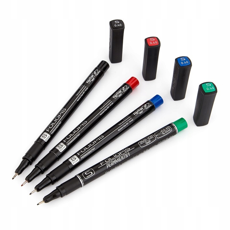 Foliopis Rystor S 0,4mm w etui 4 szt
