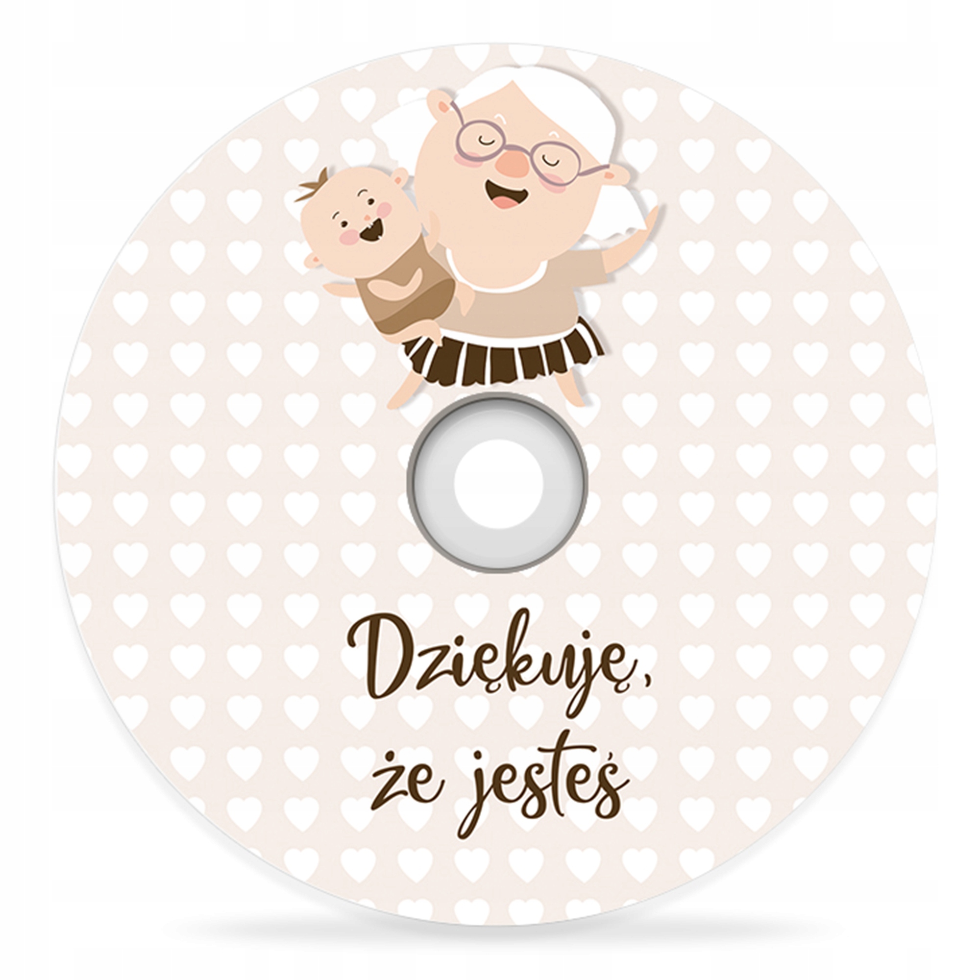 

Płyta DVD z nadrukiem Dziękuję, że jesteś Babciu!