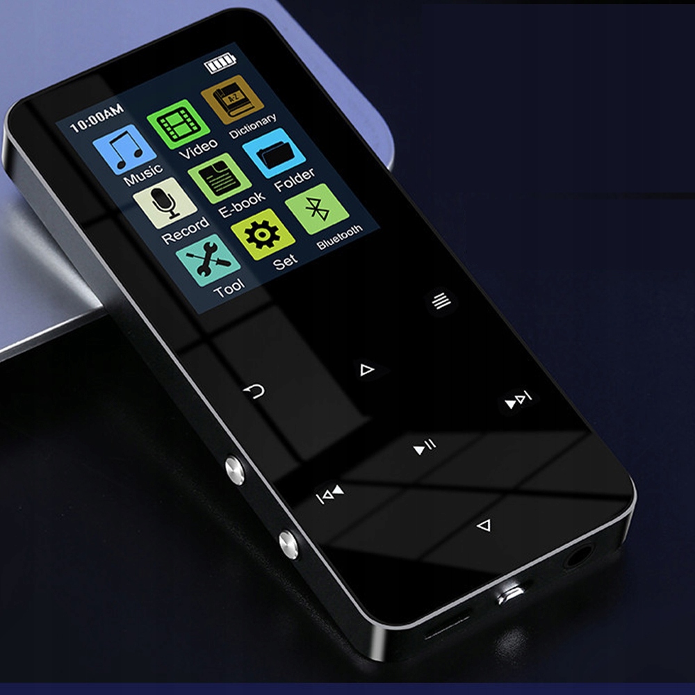 ODTWARZACZ MP4 MP3 16GB DOTYKOWY BLUETOOTH 5.0 HiFi + SŁUCHAWKI Stan opakowania oryginalne