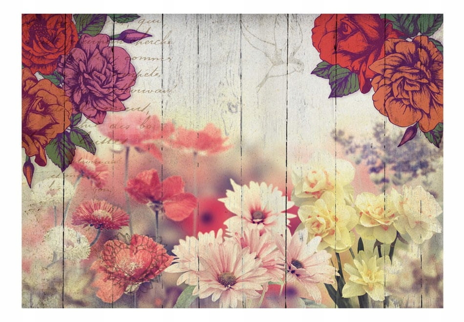 

Fototapeta - Kwiaty vintage - 200X140