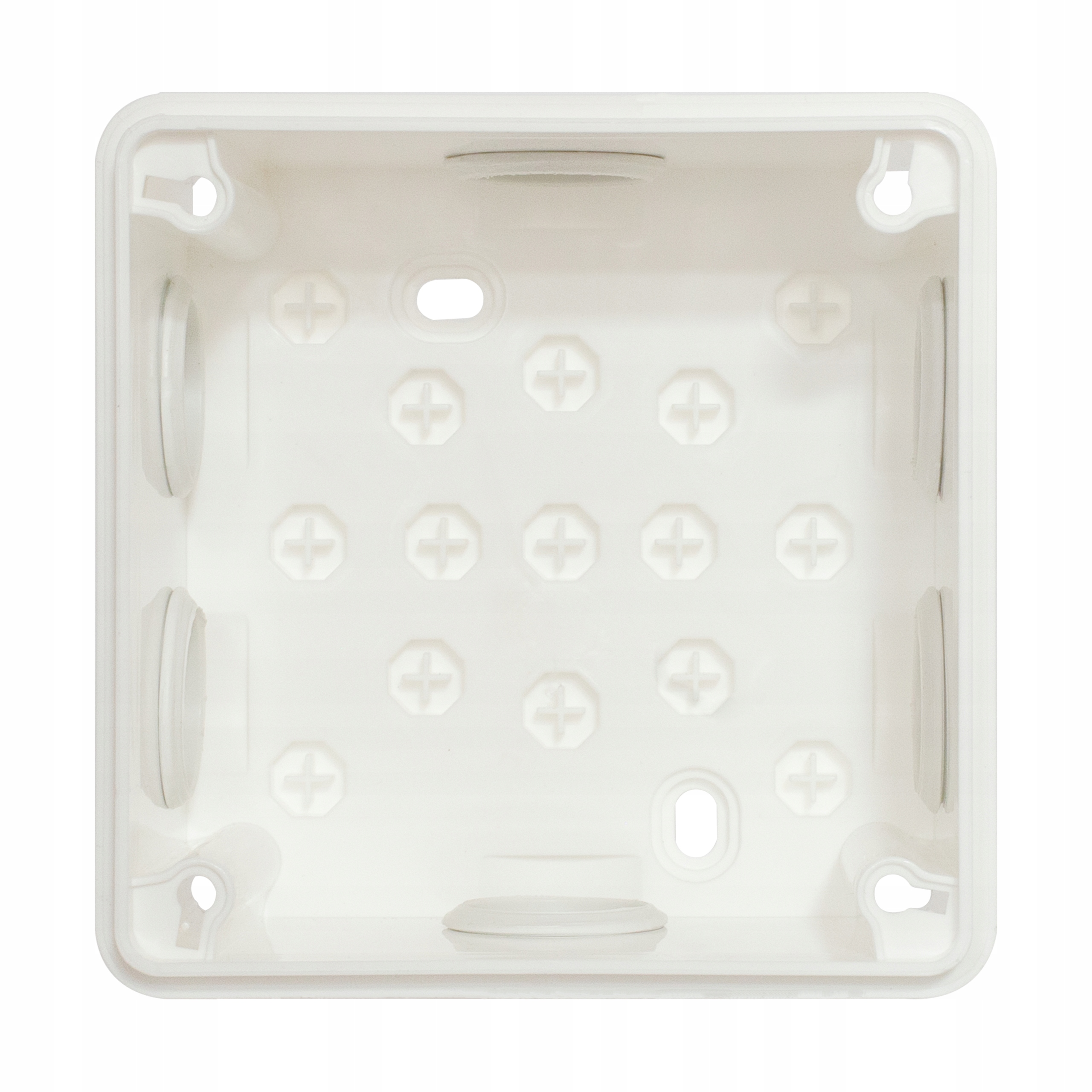 Поверхнева бляшана коробка герметична Біла 98x98x65 IP55 код виробника 043-01