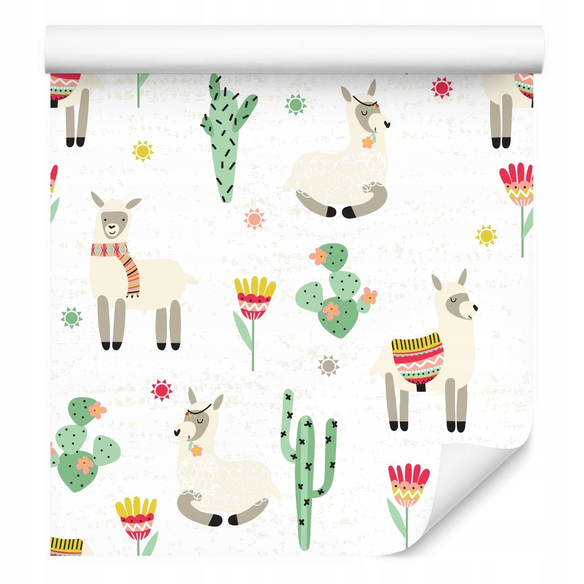 Tapeta do dětského pokoje Zvířátka kaktusy