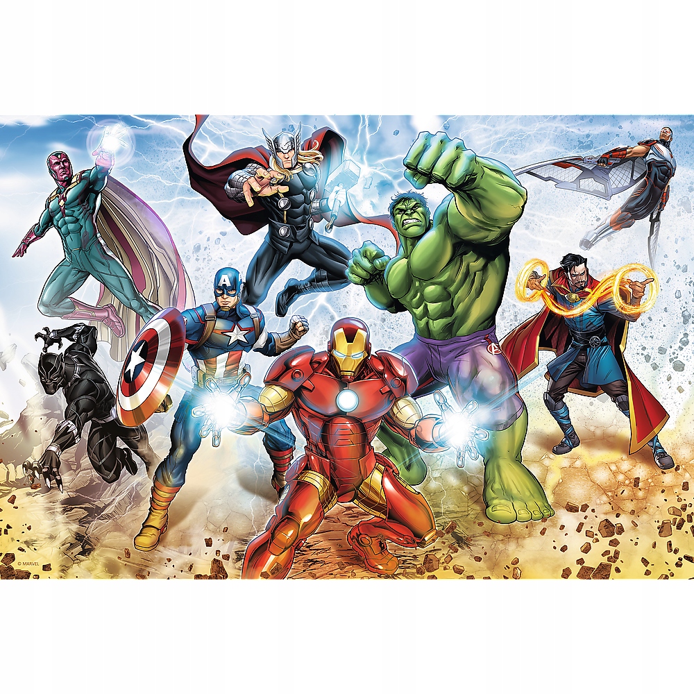 

Puzzle 160 Avengers Marvel Ironman Hulk 6+ Trefl