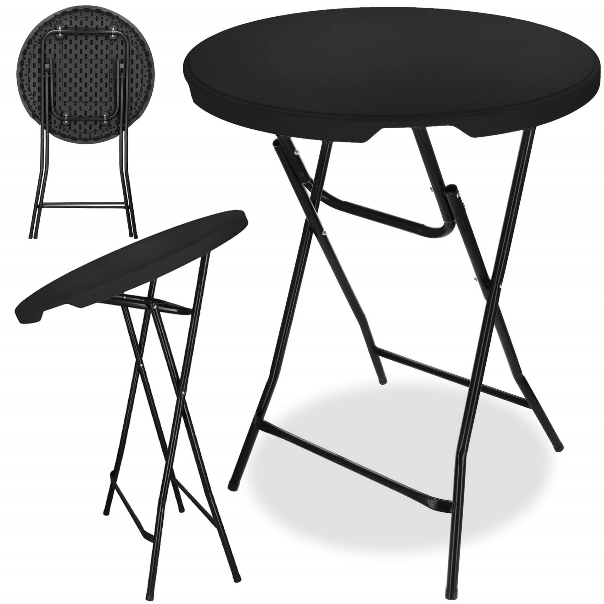 Kulatý Turistický Cateringový Stůl Banketový, Skládací, Vysoký