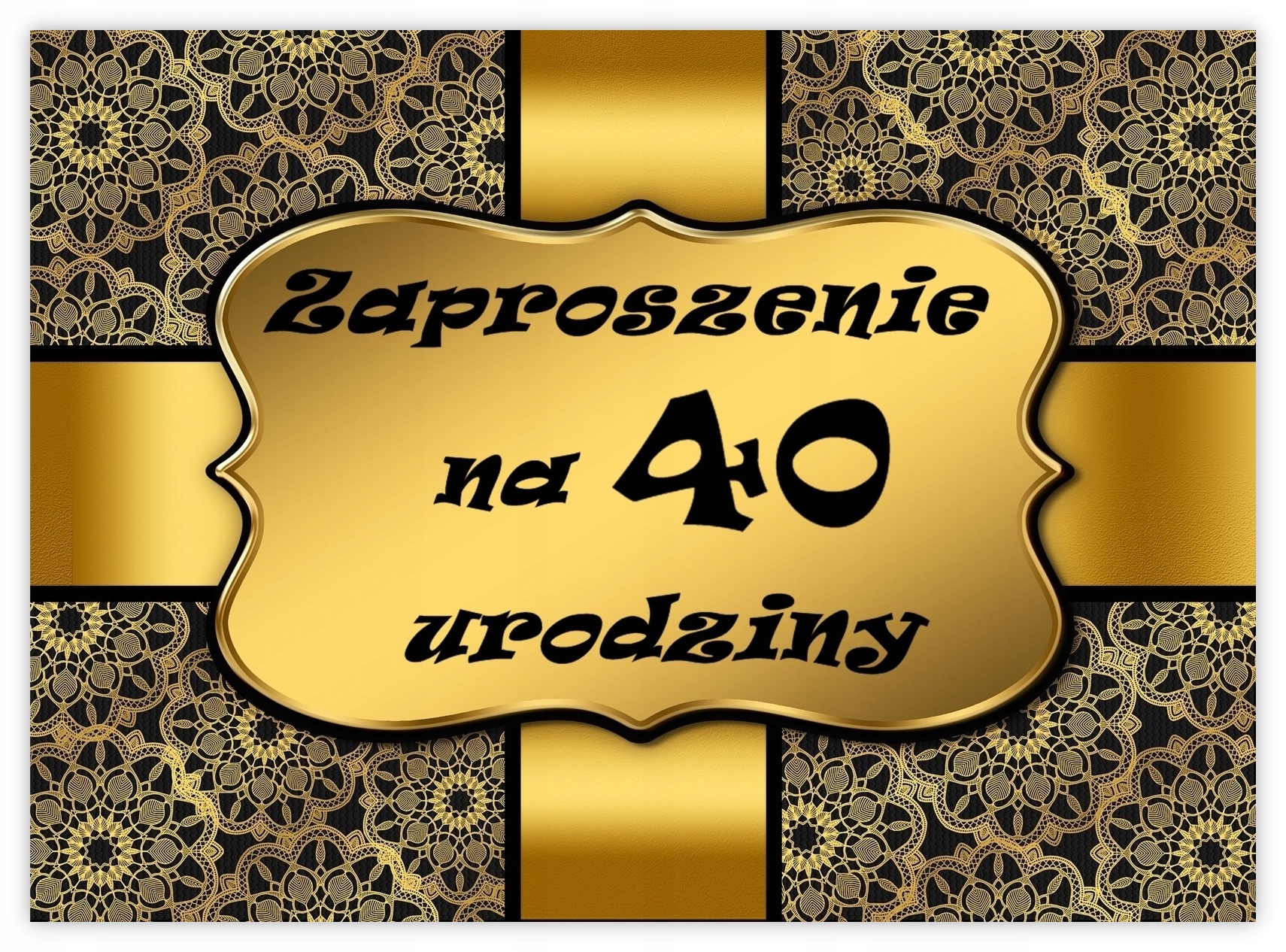 ZAPROSZENIA NA 40 URODZINY + KOPERTA Czterdziestka