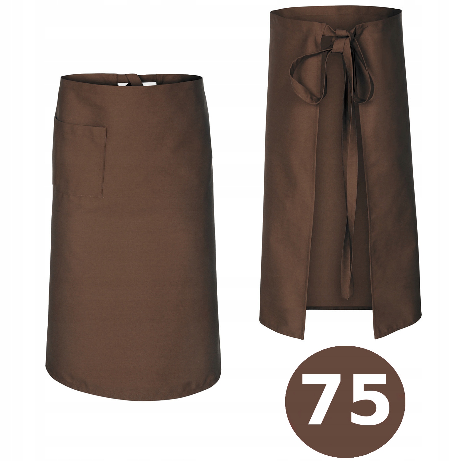 

Zapaska kelnerska, fartuch dł. 75cm kolor Brązowy