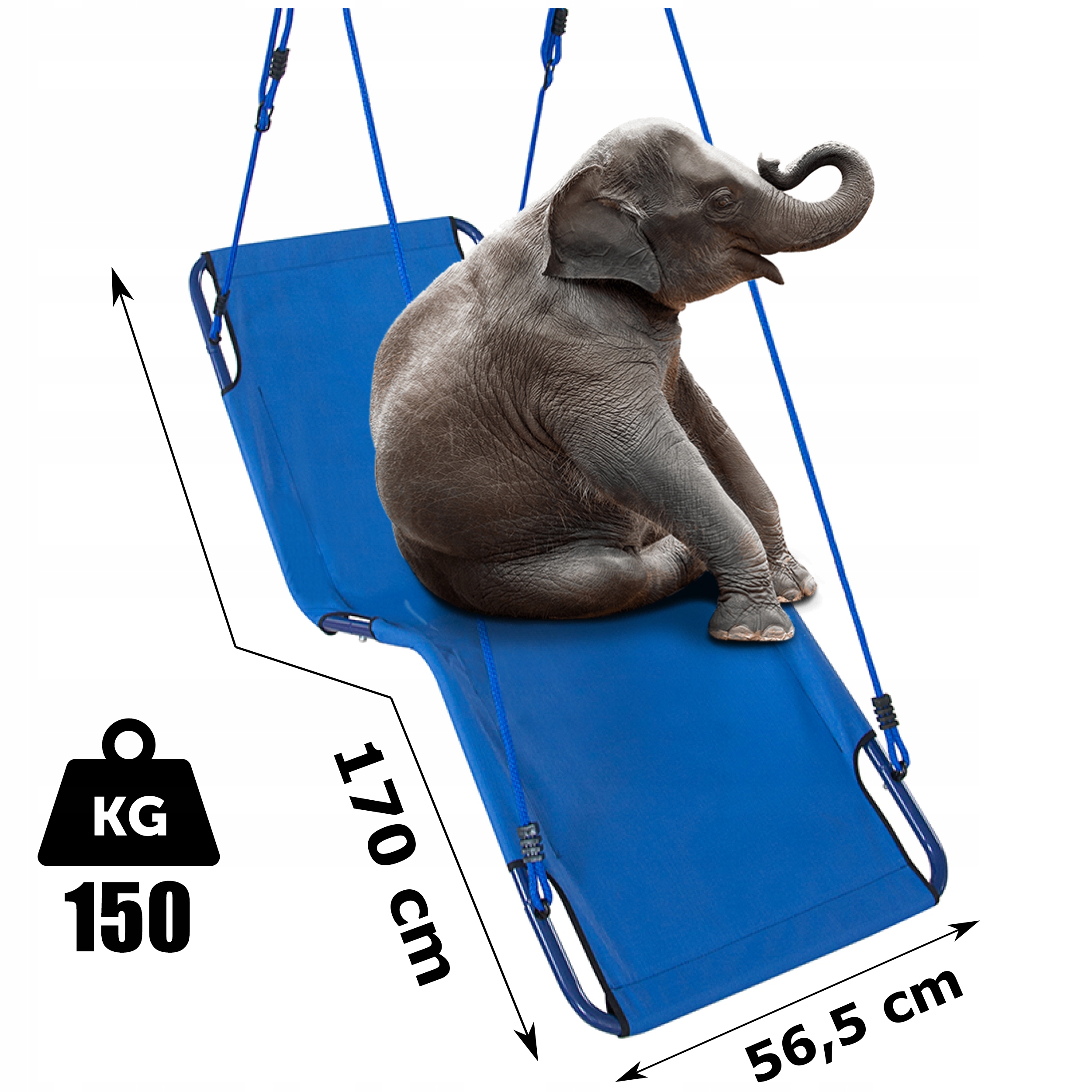 HUŚTAWKA HAMAK Duży FOTEL LEŻAK Wiszący Ogrodowy BOCIANIE GNIAZDO 170 cm Szerokość siedziska 56 cm