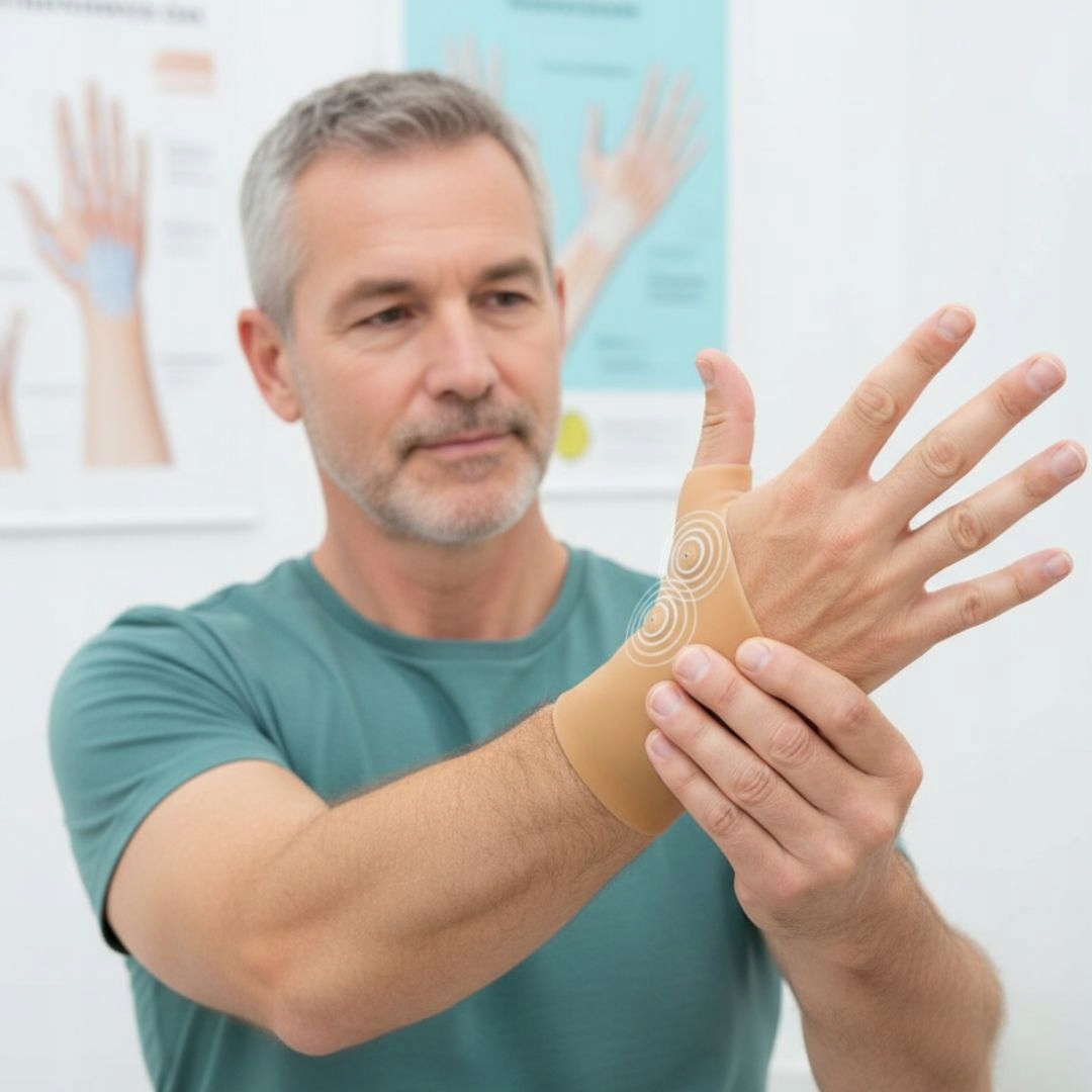 OPASKA MAGNETYCZNA NA NADGARSTEK DŁOŃ STABILIZATOR NADGARSTKA Z 4 MAGNESAMI Model SKARPETKI ŻELOWE NA SPĘKANE PIĘTY  SHOPII