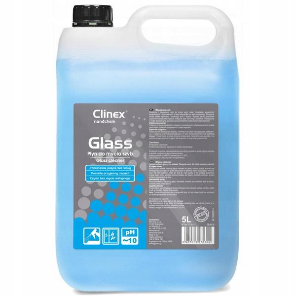 

Clinex Glass Płyn Do Mycia Szyb Luster 5L