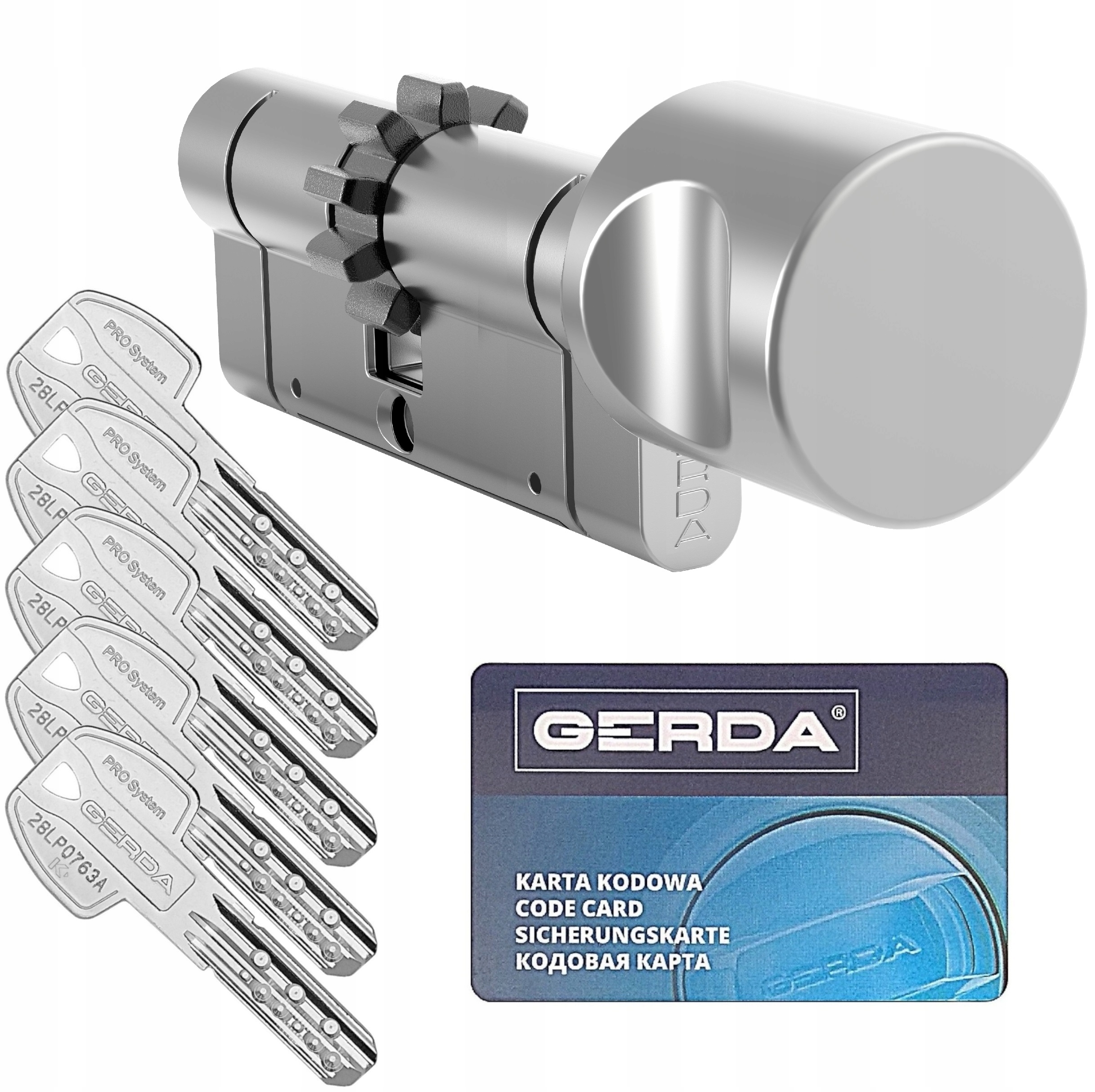 vložka Gerda Pro System 30/40ZG s gombíkom, ozubené koleso