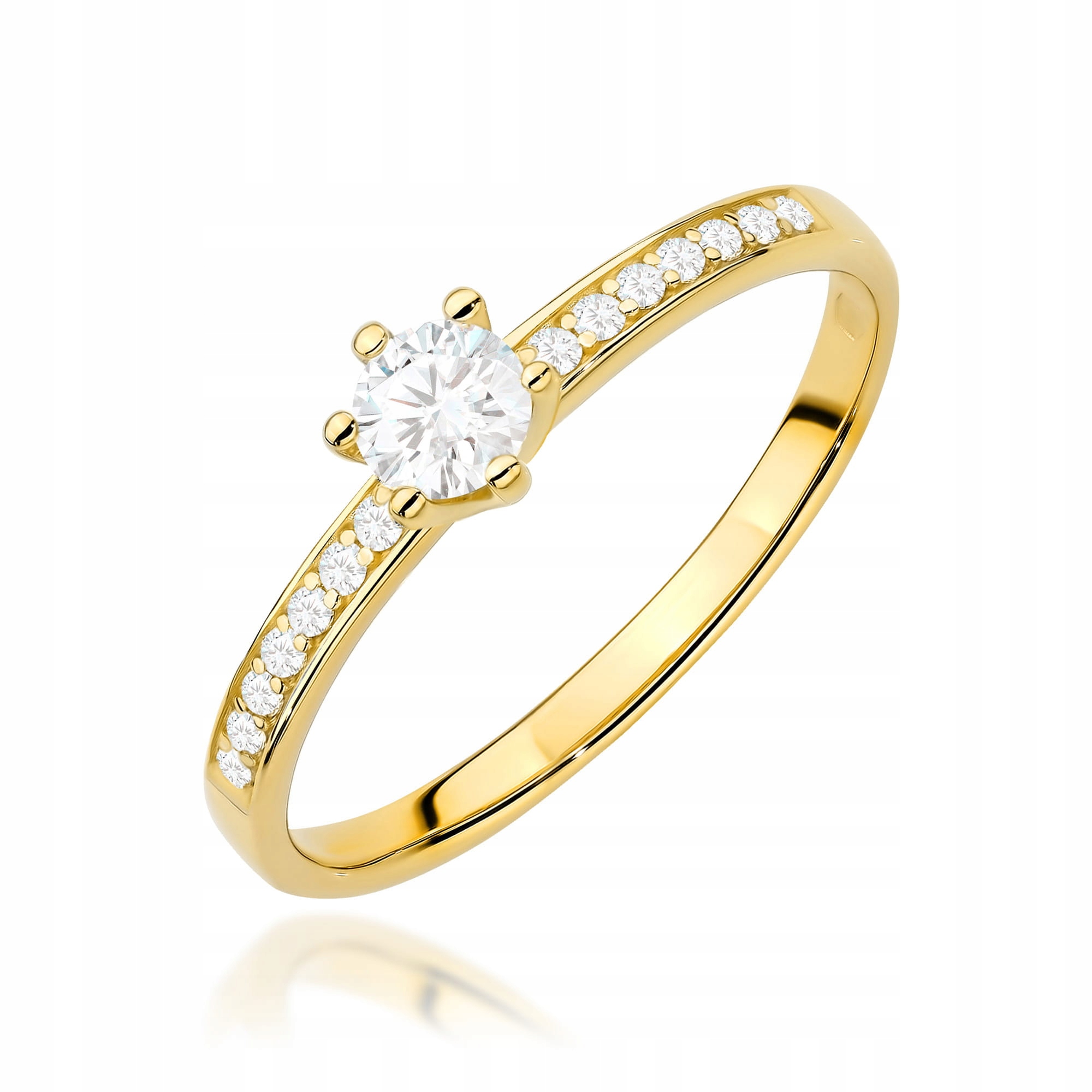 Prstýnek s laboratorními diamanty 0.37 ct