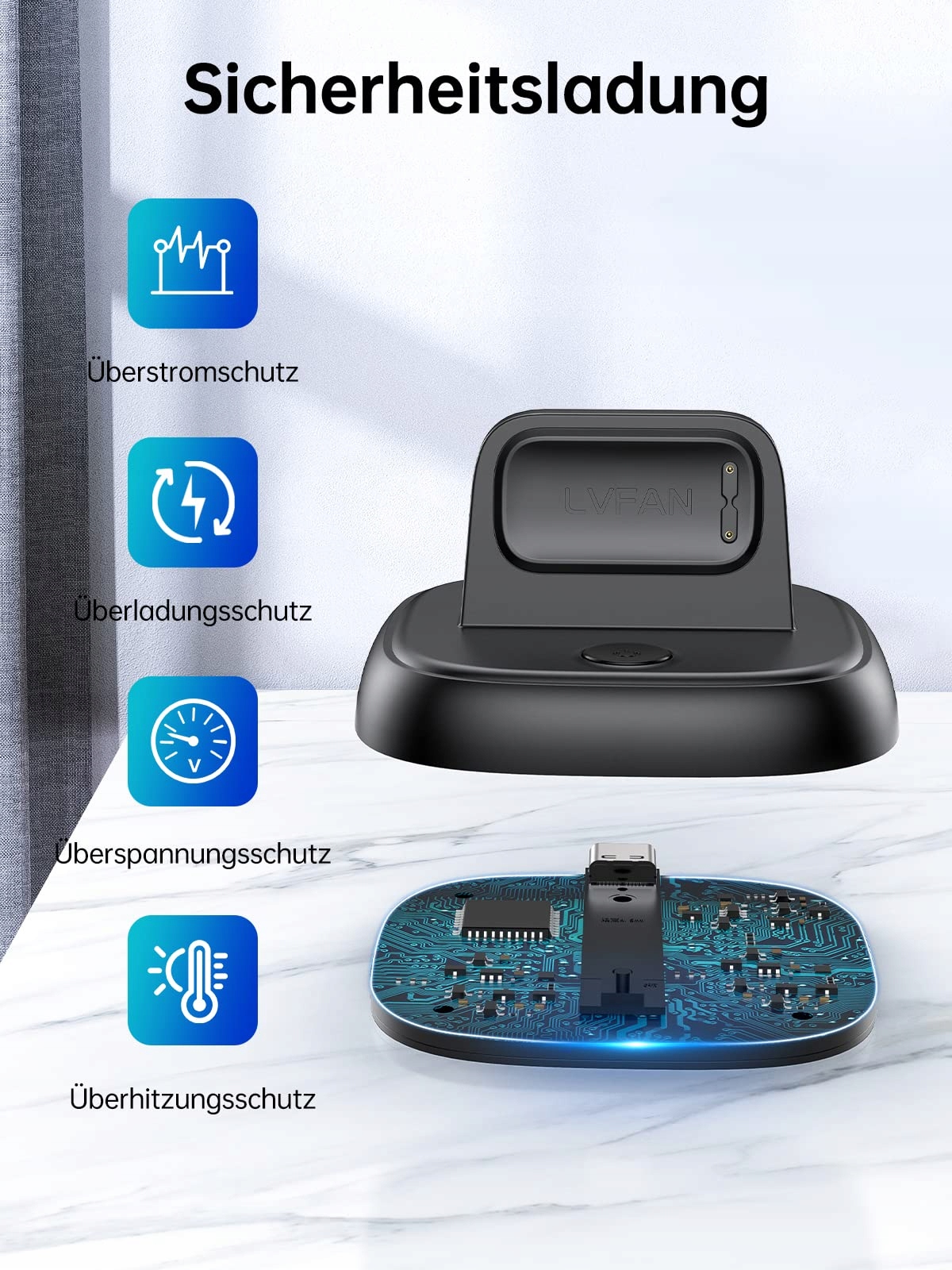 LVFAN Ładowarka Fitbit Charge 6 Szybkie Magnetyczne Złącze Reset Kabel — miniatura 5