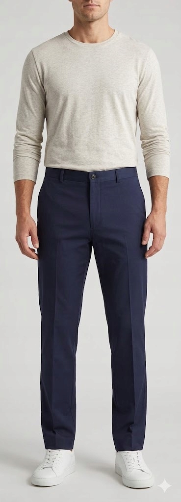 Jack & Jones Modré Kalhoty Elegantní Zip 46 7AA
