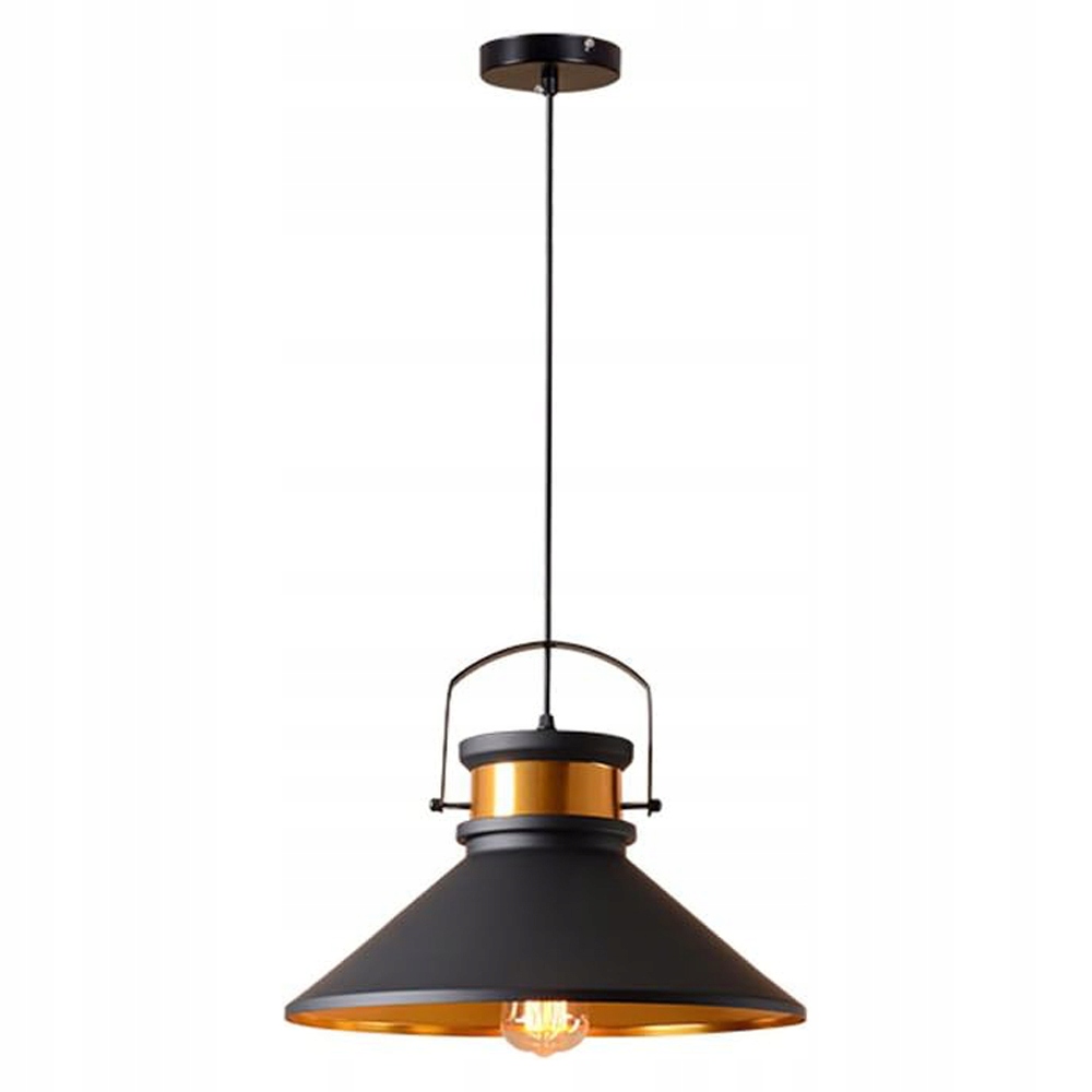 Lampa Sufitowa Wisząca Żyrandol Retro Loft Złota