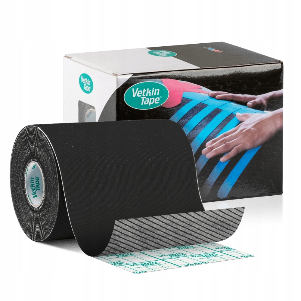 Tasma Vetkin Tape kinesiology tejpy weterynaryjne Dla Zwierząt 10CM czarne