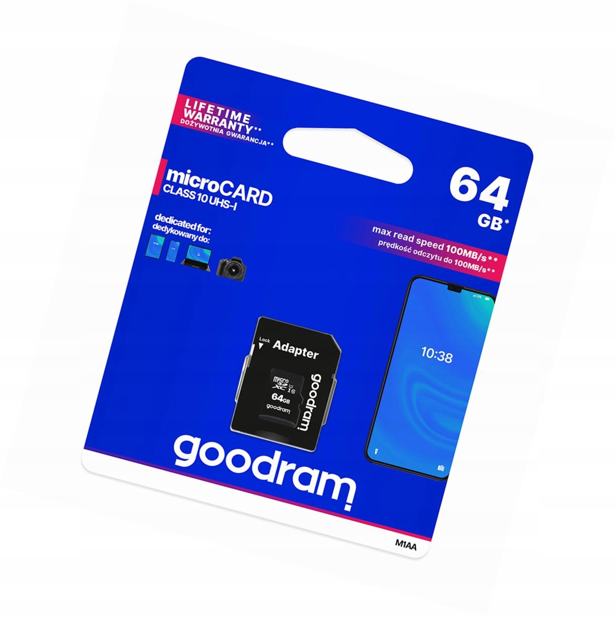 Karta pamięci 64GB microSD do telefonu szybka 10 Class z adapterem Sd