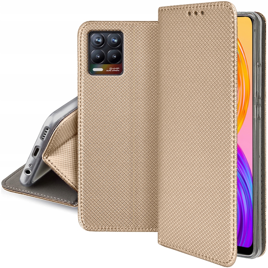 

Etui Smart Magnet Szkło 9H do Realme 8 8 Pro