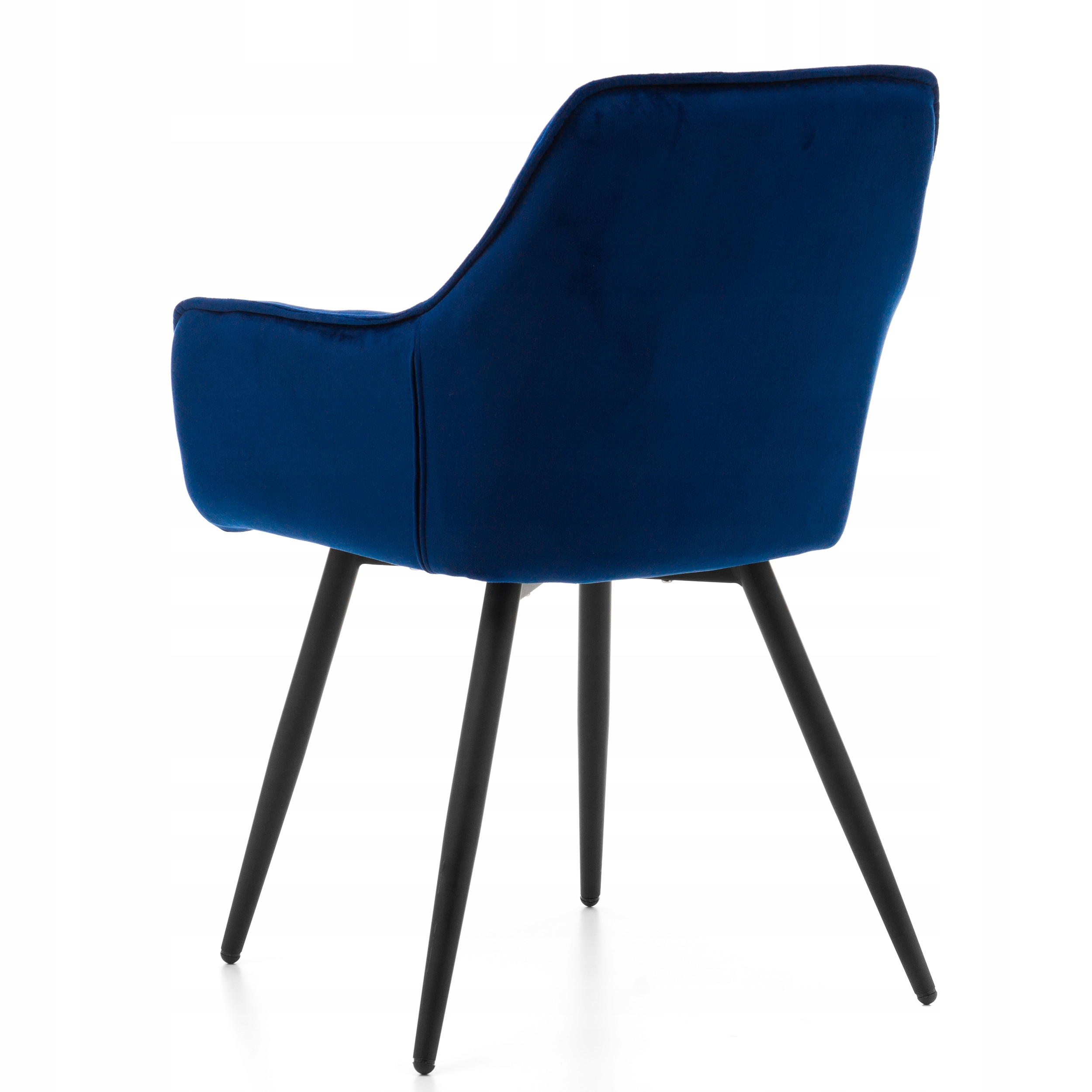 KRZESŁO TAPICEROWANE PIKOWANE DO SALONU JADALNI WELUROWE GRANATOWE SIENA Szerokość mebla 58 cm