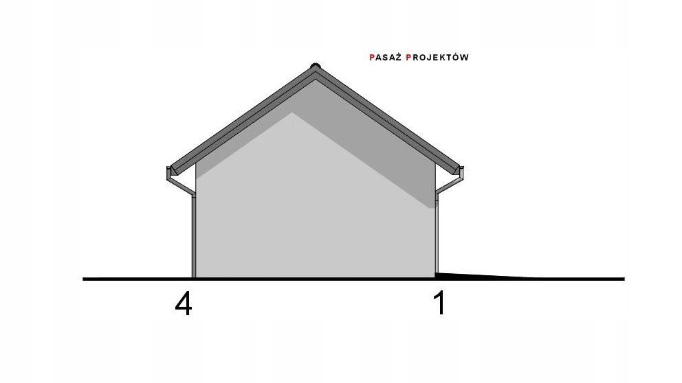 PROJEKT GARAŻU JEDNOSTANOWISKOWEGO G15 Długość 5.9 m