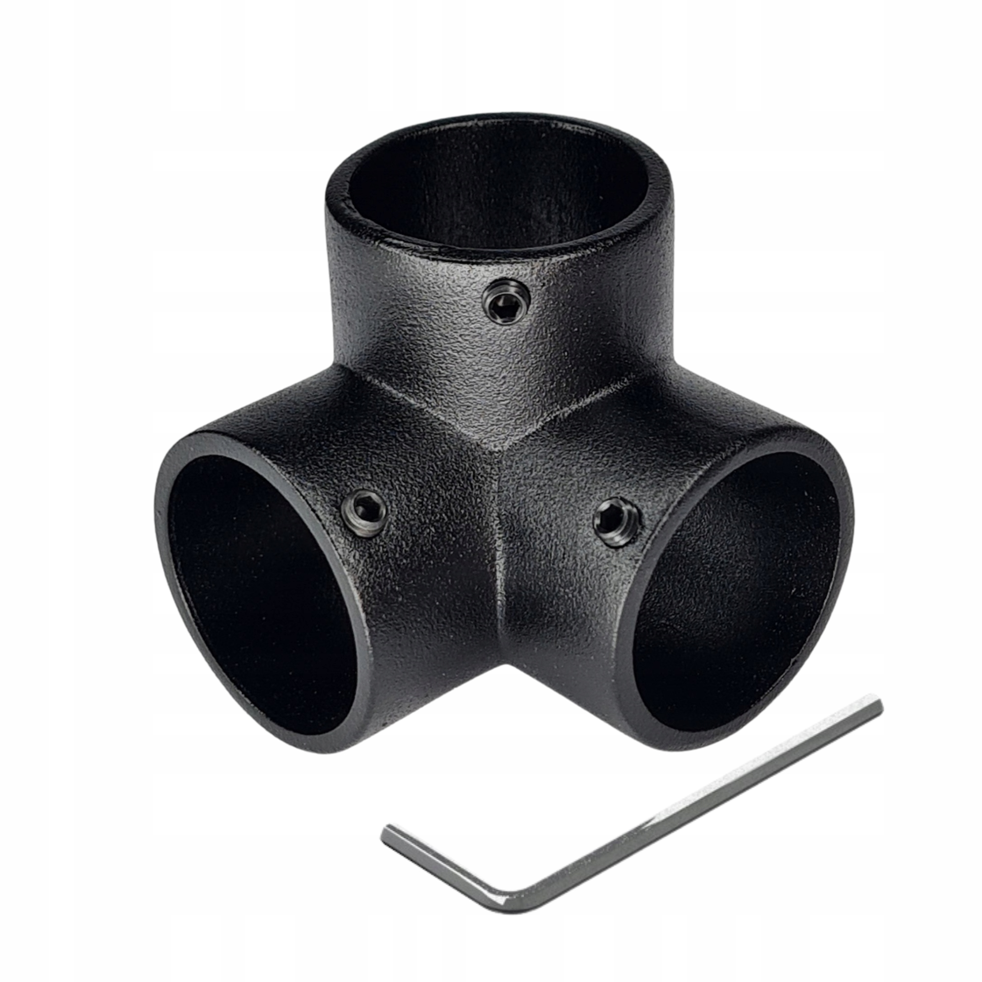 

Łącznik meblowy trzykierunkowy 25mm czarny struktu