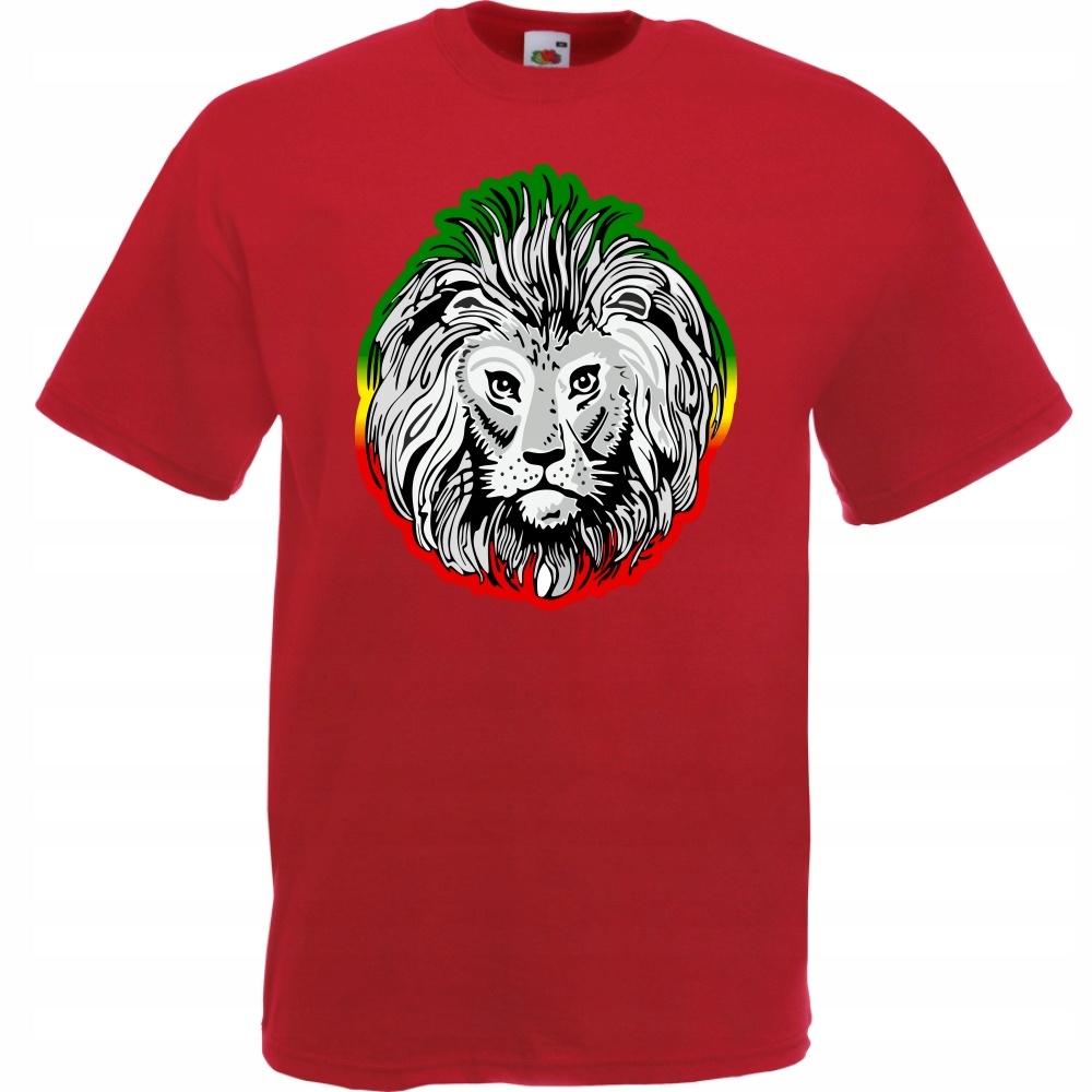 

Koszulka z nadrukiem reggae lew rasta rastaman S