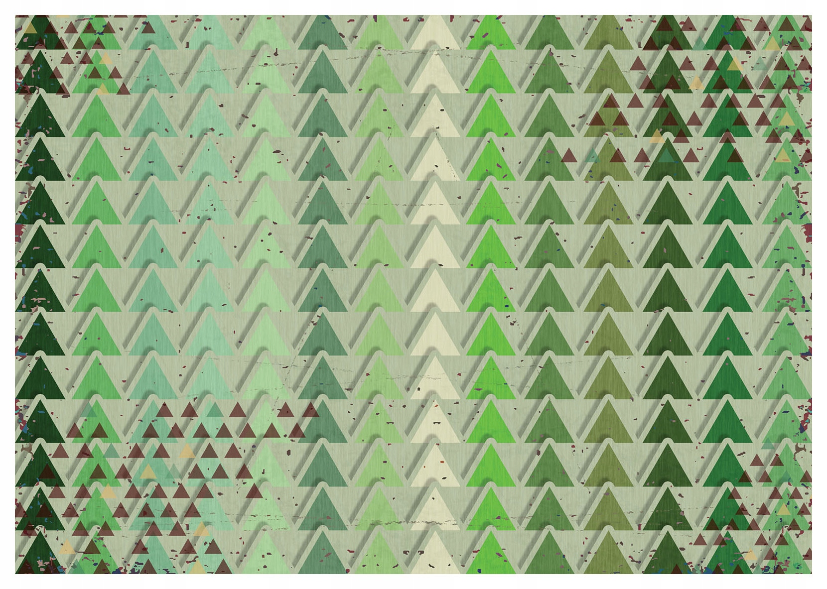 Vliesová fototapeta Zelené trojúhelníky abstrakce geometrie 250x175 lepidlo