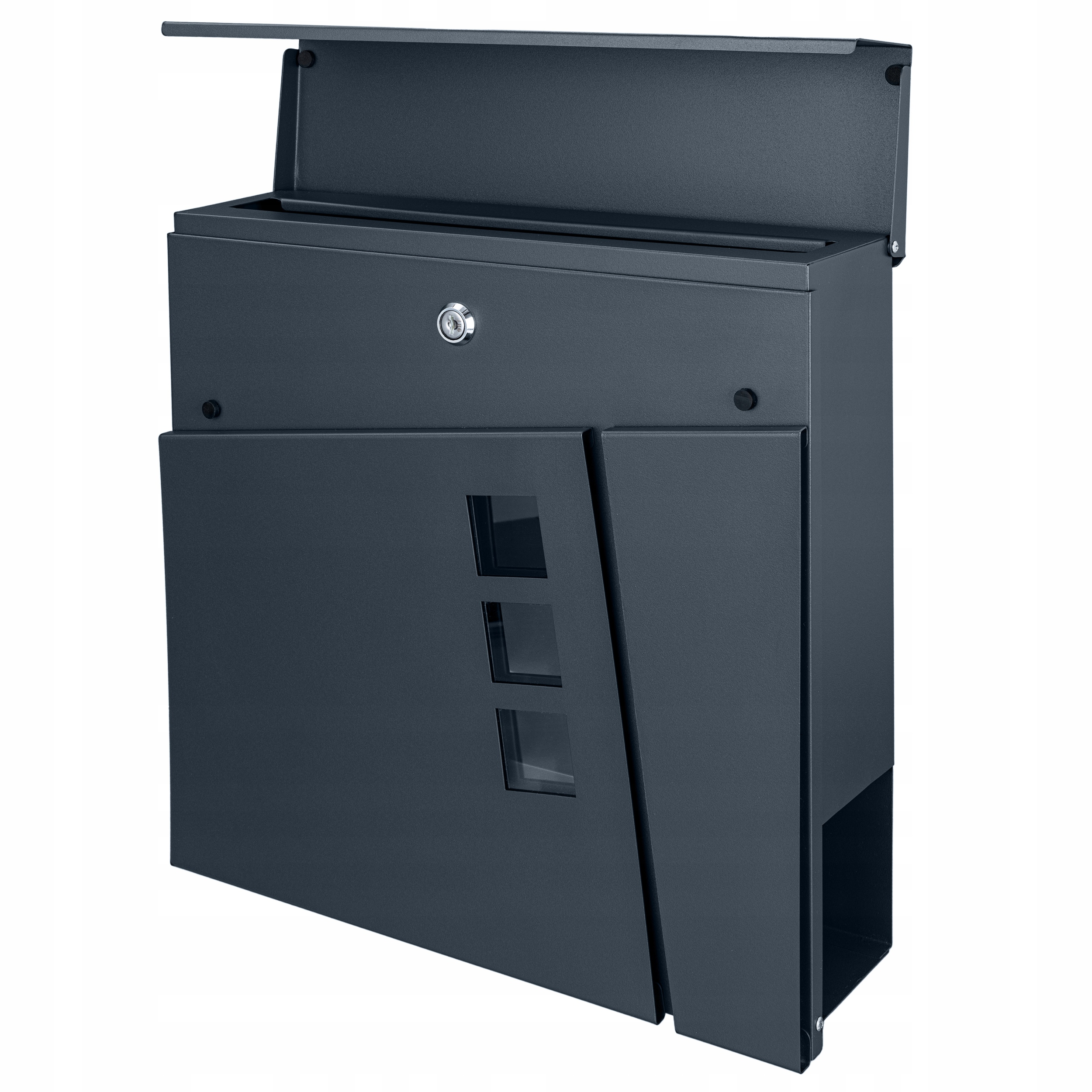 SKRZYNKA POCZTOWA TWIST NA LISTY ANTRACYT + WZÓR Kolor szary