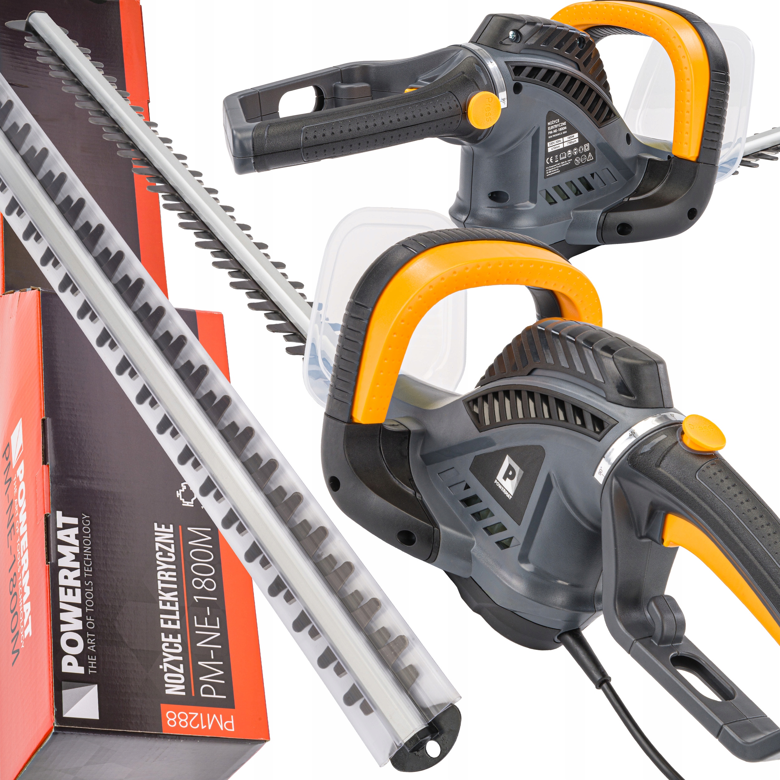 Mocne Nozyce Elektryczne 1800W Powermat 610MM Do Zywoplotu