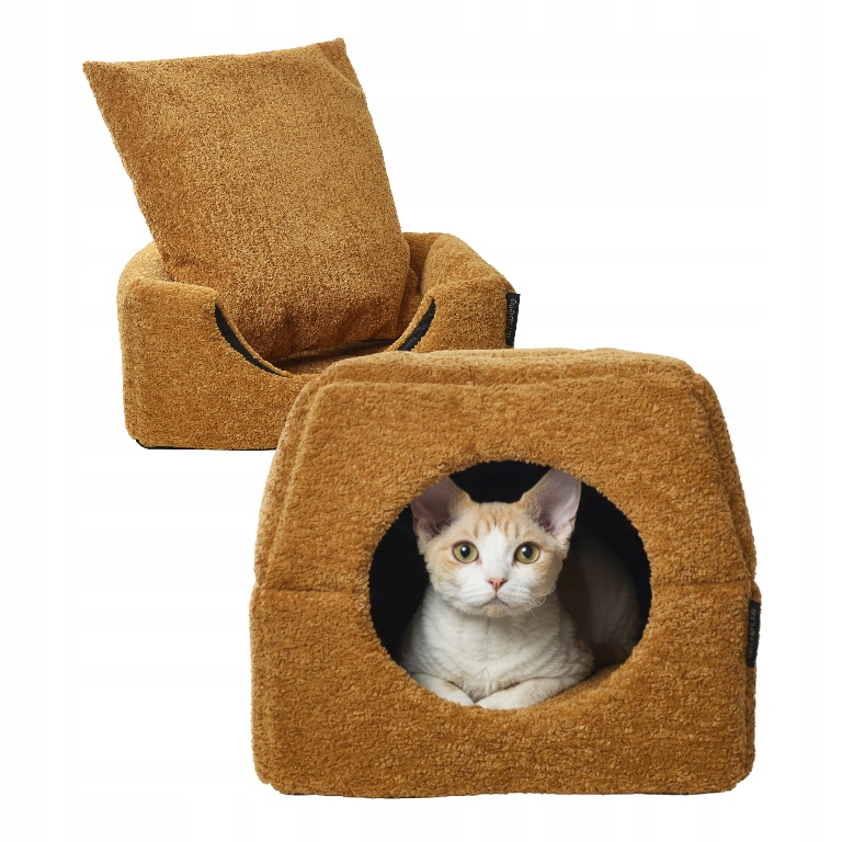 Pelíšek Domeček pro psa kočku 2v1 S 38x38 Potah Domů