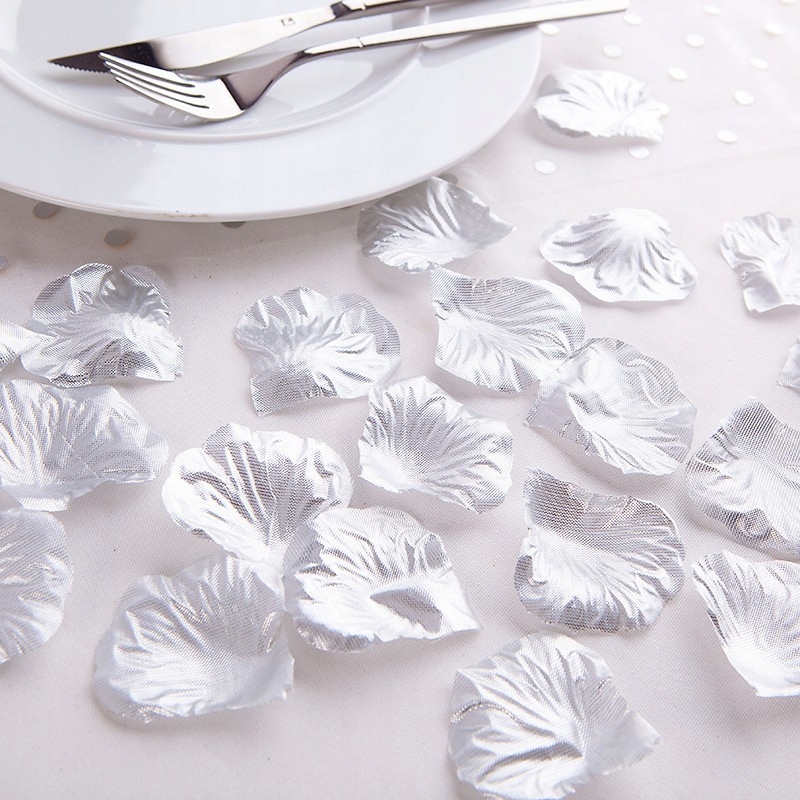 PŁATKI róż dekoracyjne 100szt SREBRNE ślub Cechy dodatkowe brak