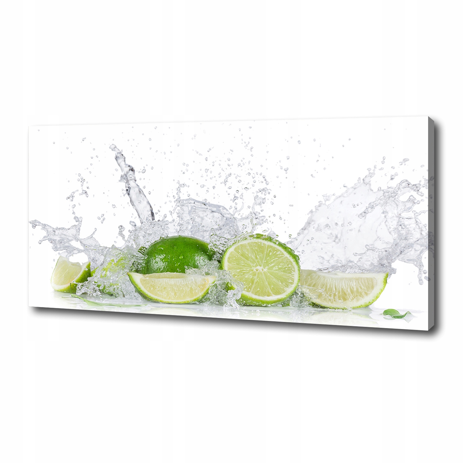 

Foto obraz na płótnie Limonki i woda 125x50 cm