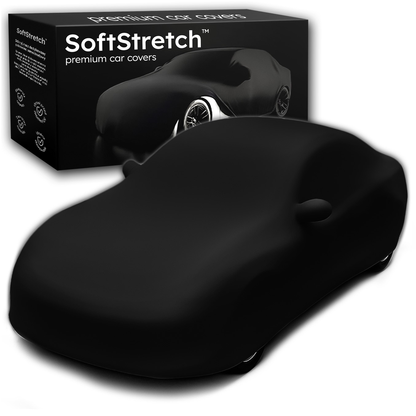 Pokrowiec Samochodowy SoftStretch Uniwersalny - Czarny