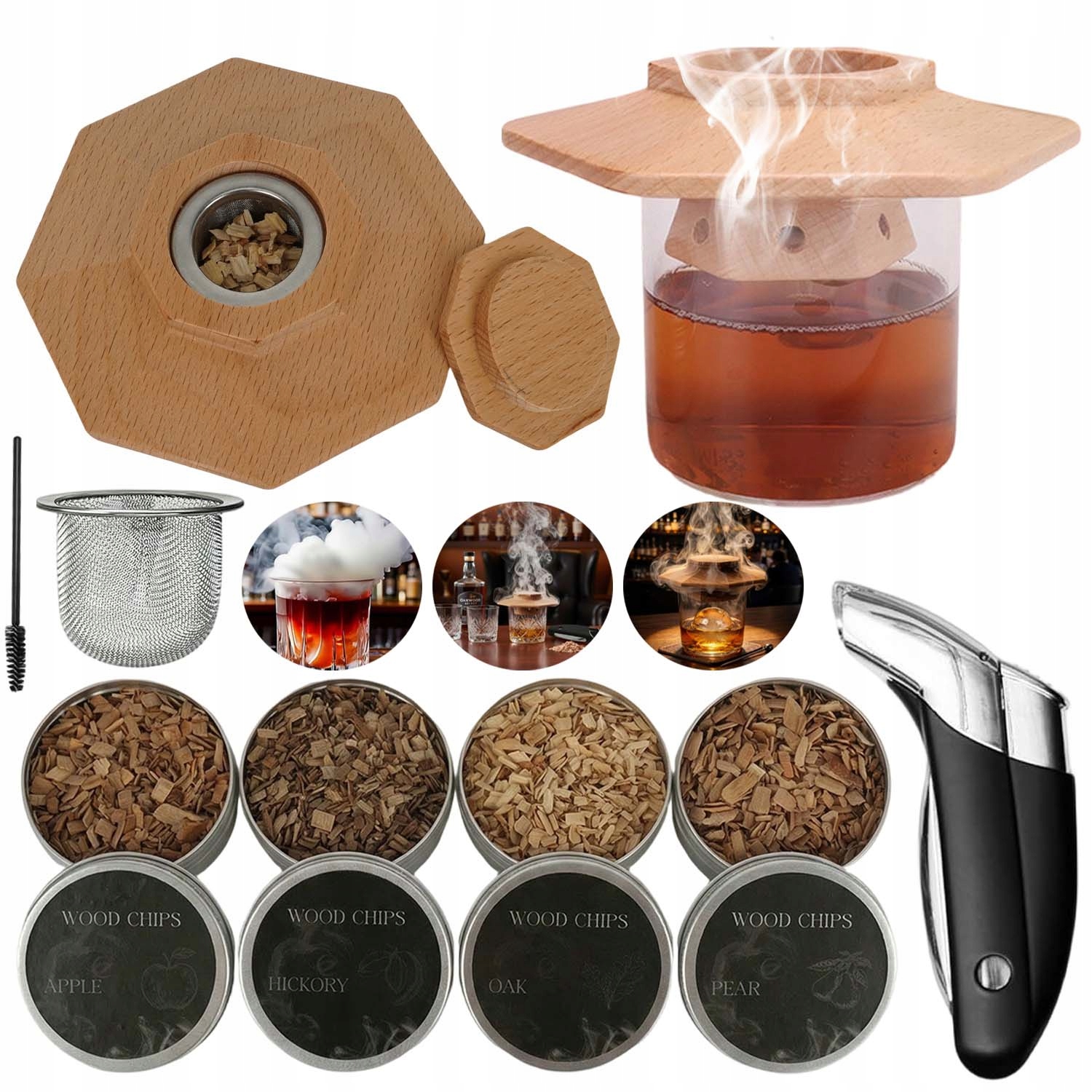 Sada Na Uzení Whisky Smoker Dárek Pro Muže Chlapce S 6 Příchutěmi