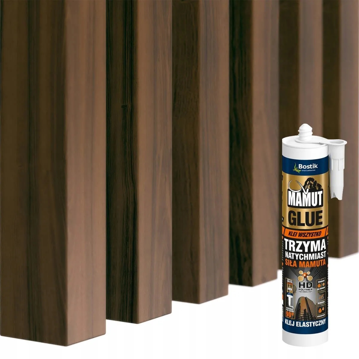 Lamele Ořech dekorativní sada lepidlo