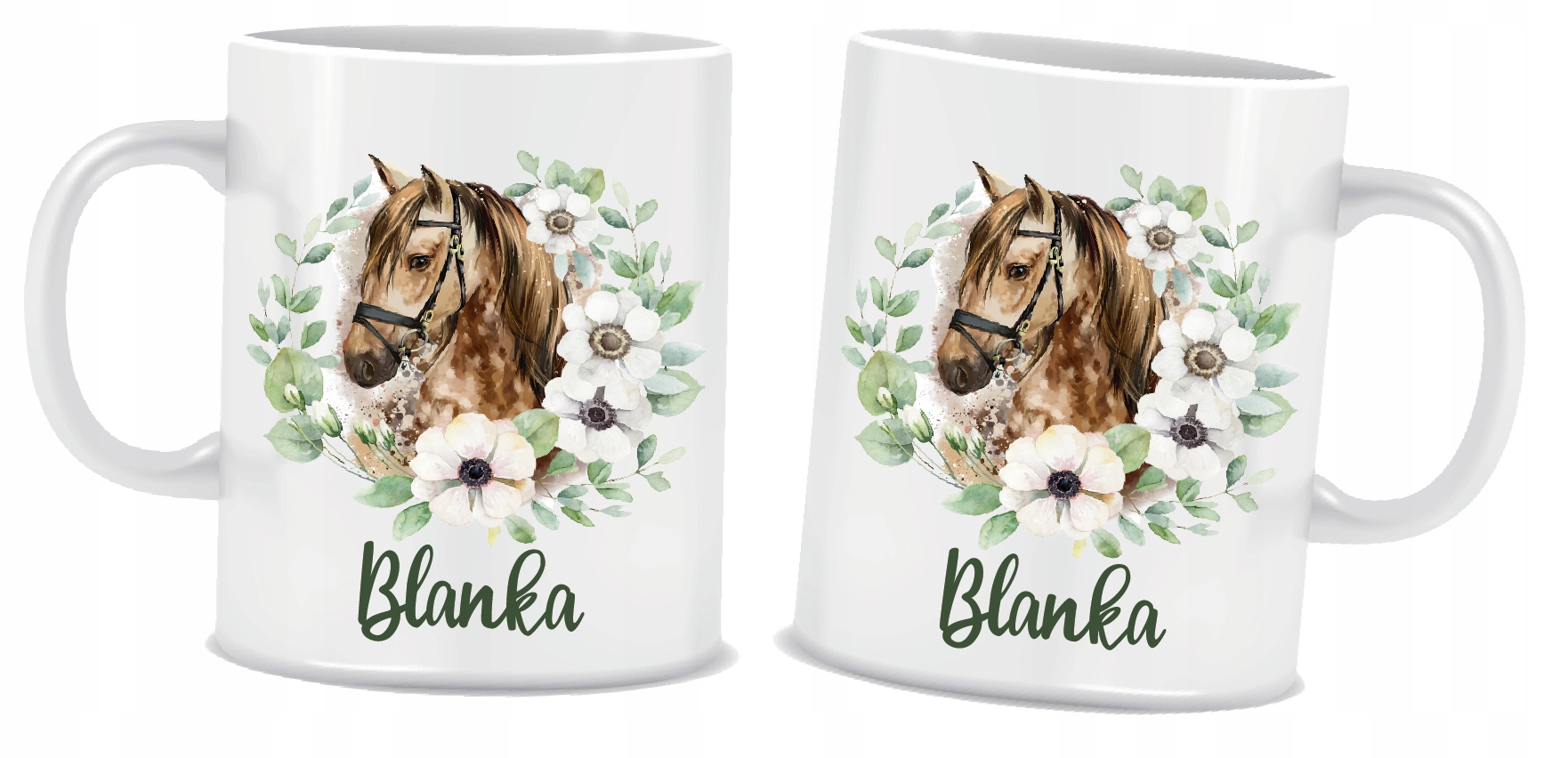 Kubek z KONIEM KOŃ w wianku na prezent 330ml Marka inna