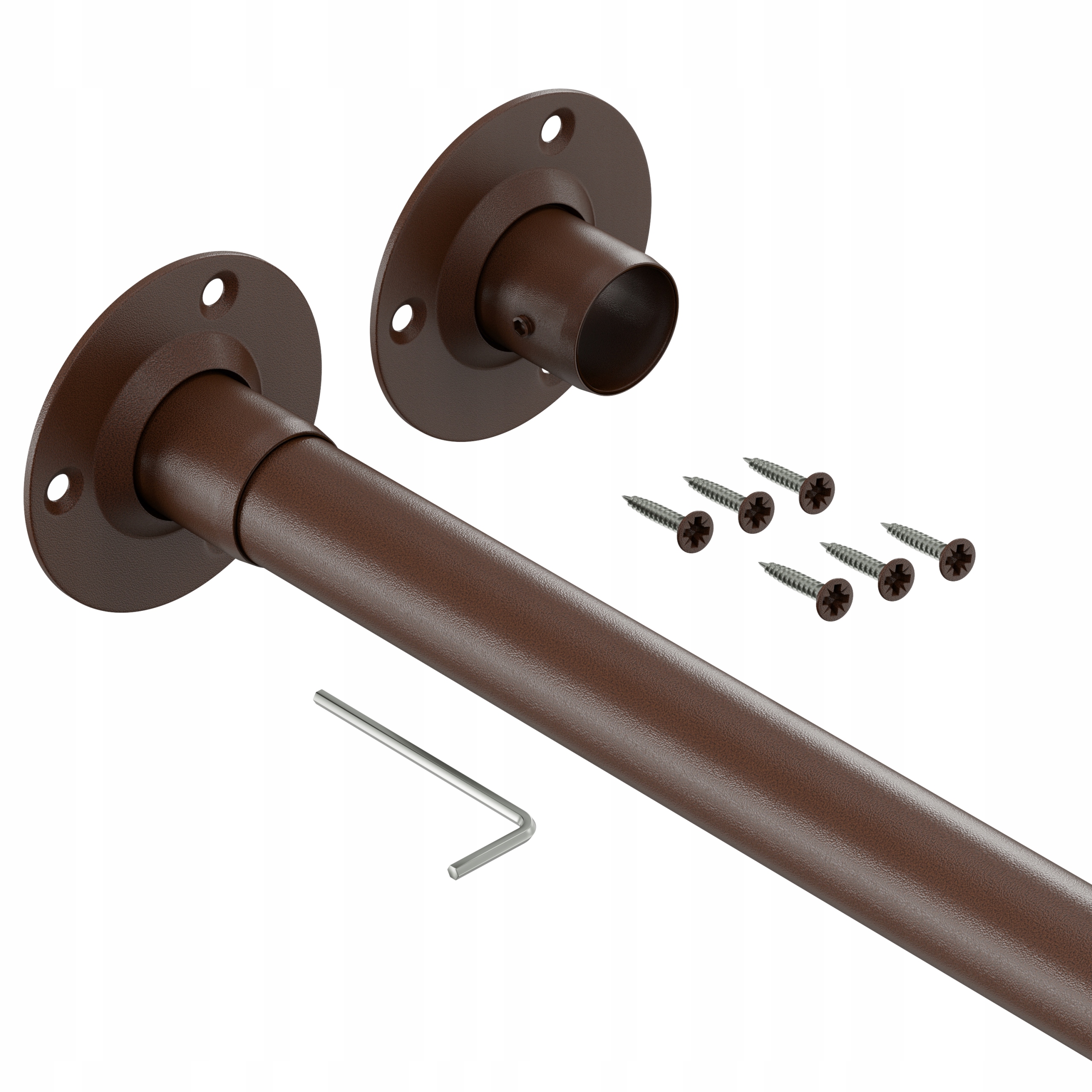 Šatní šatní tyč fi 25 mm Hnědá 148 cm Pro III