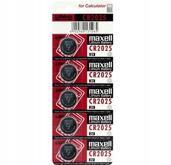 

5x Bateria Litowa Maxell CR2025 Made in Japan