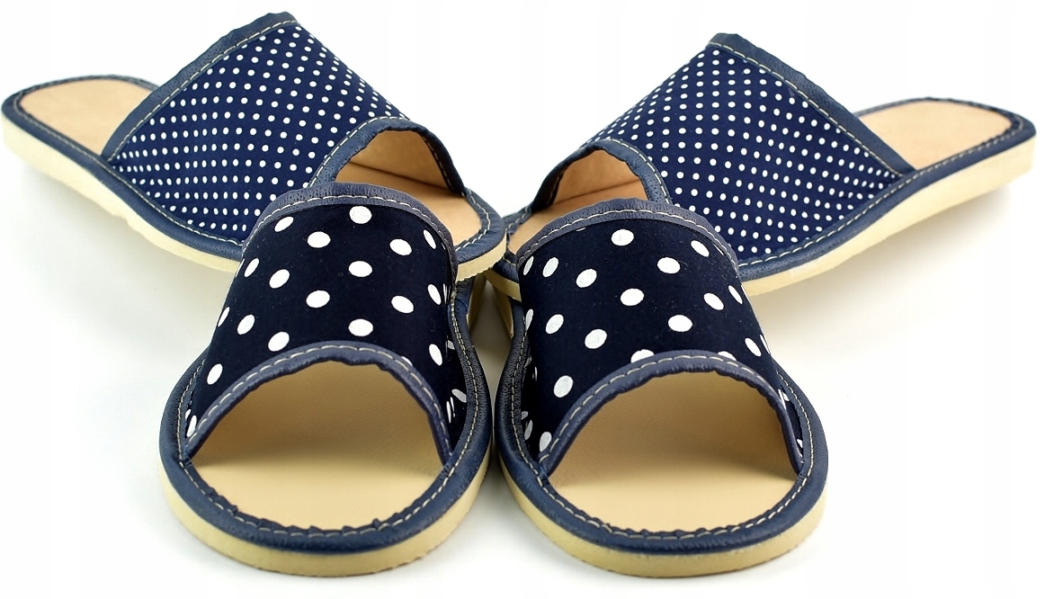 KAPCIE PANTOFLE KLAPKI DOMOWE DAMSKIE CIAPY r. 38 - 24 cm Model DAMSKI POLSKIE LACZKI ŚLICZNE