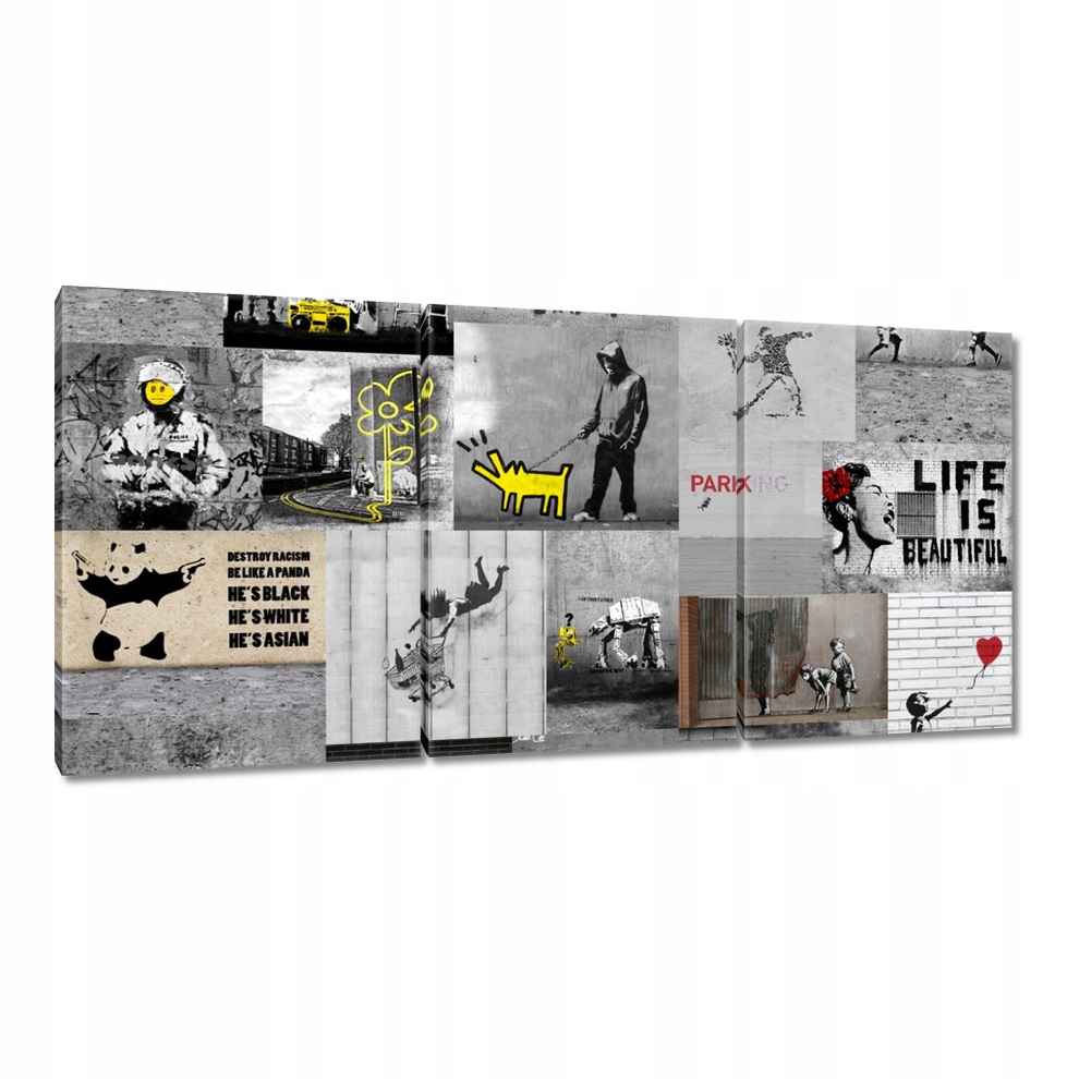 

Obraz 210x100 Mix Kolaż Collage Banksy