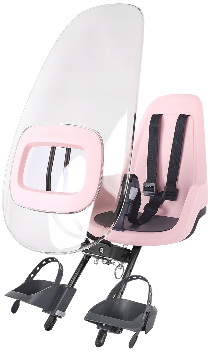Fotelik rowerowy Bobike GO MINI pink + OSŁONA