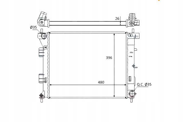 NRF CHŁODNICA WODY HYUNDAI I30 1.4 CRDI (GD)