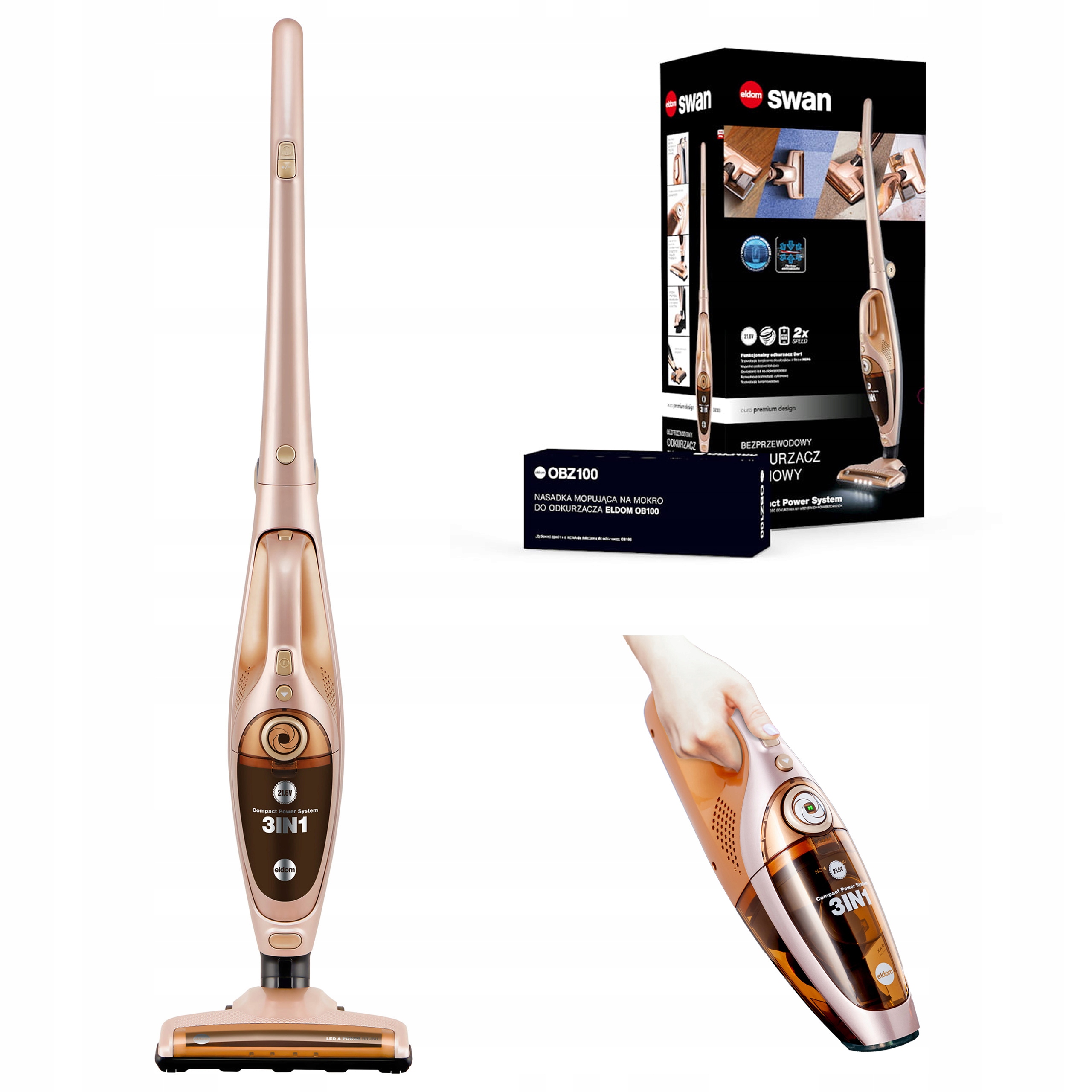 Bezdrôtový Vertikálny Vysávač Eldom OB100