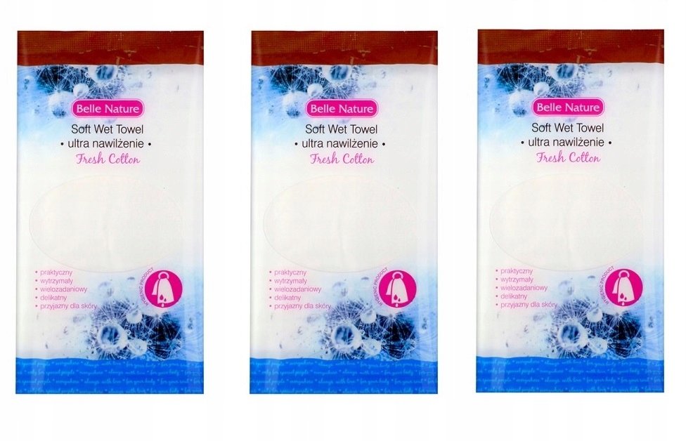 3x Belle Nature Ręcznik z mikrofibry Bawełna