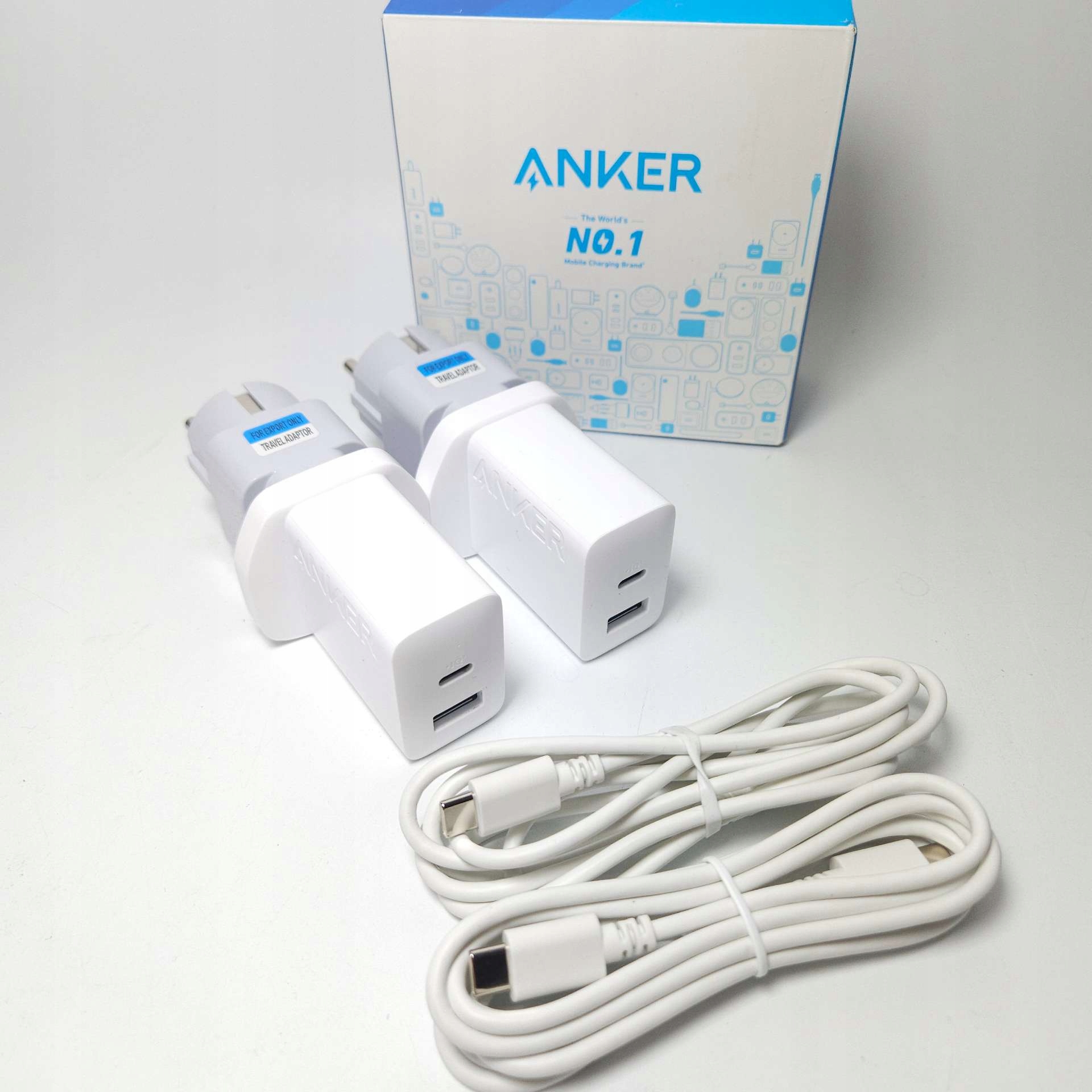 Ładowarka sieciowa Anker PowerPort Pd+ 2, Usb-c, Usb-a, PowerIQ 3.0 x2