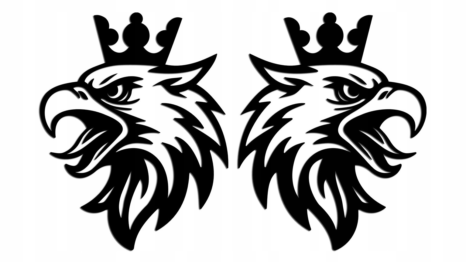 Wycinana naklejka Gryf W Koronie Lewa I Prawa do Saab Scania J and A