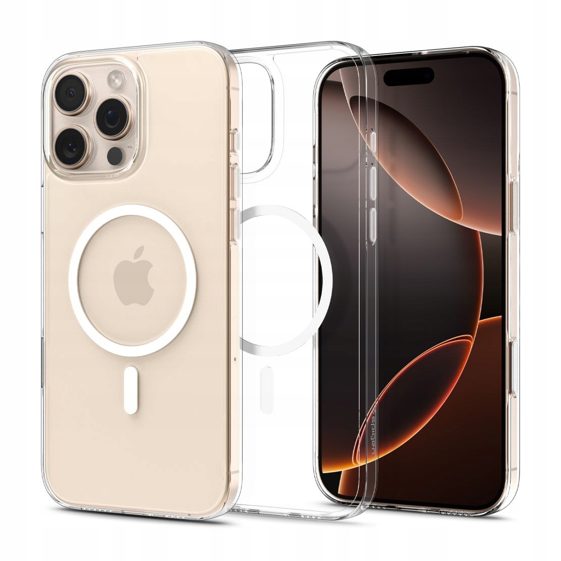 Etui do iPhone 16 Pro Max Spigen Thin Fit Mag przezroczyste/białe