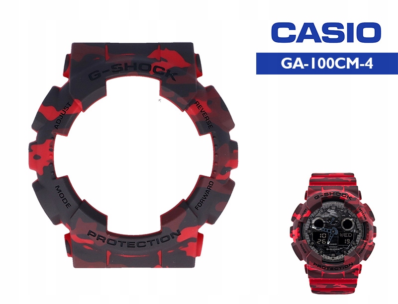 Bezel – kryt obálky Casio GA-100CM GD-120CM červený maskáčový Originální