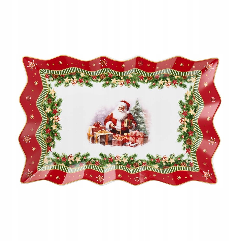 Villa Italia Vánoční tác 35x22 cm porcelánový Santa Claus Sbn