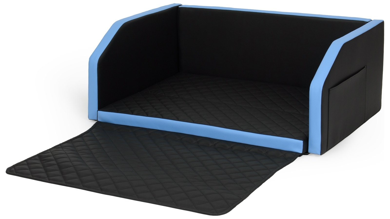 Levně Přepravka pro psa Matrace 100x70 cm Černá Modrá